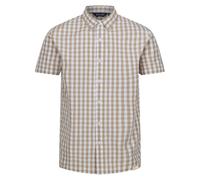Regatta Mens Denmoor Checked Shirt - Oat/White - S - Oat/White - 100% Cotton