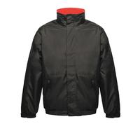 Regatta Mens Dover Waterproof Windproof Jacket - Black/Red - M - Black/Red - 100% polyester