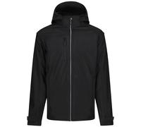 Regatta Mens Erasmus 4 In 1 Soft Shell Jacket (Black) - Size Medium