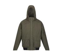 (L, Dark Khaki) Regatta Mens Faizan Hooded Waterproof Jacket