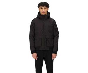 Regatta Mens Faizan Hooded Waterproof Jacket (S) (Black)