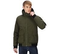 Regatta Mens Faizan Hooded Waterproof Jacket (XL) (Dark Khaki)
