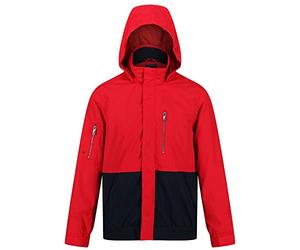 Regatta Mens Feelding Colour Block Waterproof Bomber Jacket (L) (True Red/Navy)