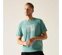 Regatta Men's Fingal Stretch Short Sleeved Graphic T-Shirt in Mint | Size: 4XL Regatta Mint 4XL