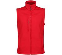 Regatta Mens Flux Softshell Bodywarmer / Sleeveless Jacket Water Repellent And Wind Resistant (Classic Red) - Size 2XL