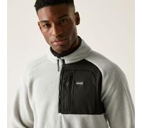 Regatta Mens Frankie Borg Half Zip Fleece Plush Stretch Warm Winter Layer Top