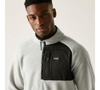 Regatta Mens Frankie Borg Half Zip Fleece Plush Stretch Warm Winter Layer Top