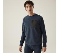 Regatta Mens Frankie Fleece Crewneck Sweatshirt, Comfortable & Lightweight with Zip Chest Pocket - Perfect for Outdoors, Walking, Camping & Hiking Navy