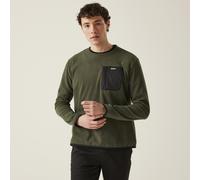 Regatta Mens Frankie Fleece Crewneck Sweatshirt, Comfortable & Lightweight with Zip Chest Pocket - Perfect for Outdoors, Walking, Camping & Hiking Dark Khaki