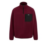 Regatta Mens Frankie Half Zip Fleece Top - Dark Maroon - 4XL - Dark Maroon - 100% Polyester