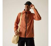 Regatta Men's Frankie Lighweight Hooded Waterproof Jacket in Burnt Orange | Size: 2XL Regatta Burnt Orange 2XL
