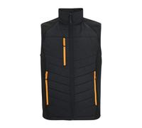 Regatta Mens Full Zip Gilet - Black/Orange Pop - 3XL - Black/Orange Pop - 100% Polyester