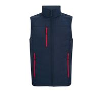 Regatta Mens Full Zip Gilet - Navy/Classic Red - 4XL - Navy/Classic Red - 100% Polyester