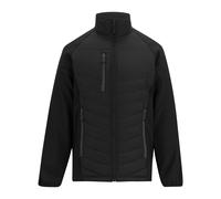 Regatta Mens Full Zip Padded Jacket - Black/Ash - XXL - Black/Ash - 100% Mixed