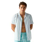 Regatta Mens Hadlin Shirt (White/Nordic Blue) Cotton - Size Small