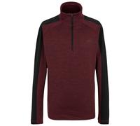 Regatta Mens Hepley Fleece Pullover Zip Neck Top - Maroon/Black, Size M & L
