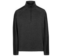 Regatta Mens Hepley Long Sleeve Half Zip Pullover Fleece Top - Ash/Black