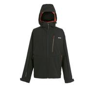 Regatta Mens Hewitts X Colour Block Soft Shell Jacket - Black/Red Ochre - Black/Red Ochre - 4XL - 100% Mixed