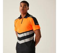 Regatta Professional Mens Hi-Vis Polo Shirt (4XL) (Black/Yellow)