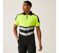 Regatta Professional Mens Hi-Vis Polo Shirt (4XL) (Black/Yellow)