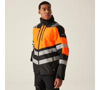 Regatta Hi-Vis X-Pro orange/black waterproof work shell jacket coat #TRW550