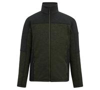 Regatta Mens Highton Full Zip Midlayer Fleece Dark Khaki Black