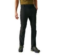 Regatta Men's Water-repellent Highton II Zip Off Walking Trousers Black, Size: 33 S