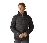 Regatta Men's HillPack II Packaway Quilted Hooded Jacket, Black/White, S
