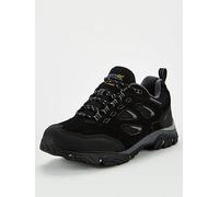 Regatta Mens Holcombe Iep Low Walking Shoes - Black, Black, Size 7, Men Black