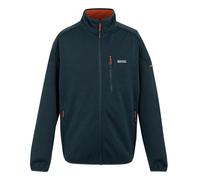 Regatta Mens Kames Full Zip Fleece Jacket - Moonlight Denim/Tangerine Tango - S - Moonlight Denim/Tangerine Tango - 100% Polyester