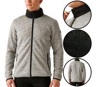Regatta Mens Knitted Jacket Sherpa Fleece Lined Full Zip Thick Textured Fleece