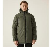 Regatta Mens Larrick Waterproof Insulated Hooded Outdoor Walking Jacket - Chocolate - Size 2XL