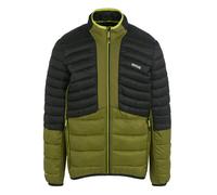 Regatta Mens Leedre Colour Block Hybrid Jacket - Nephrite Green/Black - XXL - Nephrite Green/Black - 90% Polyester/10% Elastane