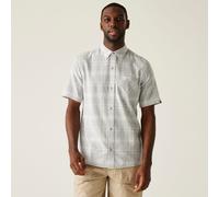 Regatta Men's Lightweight Loran Short Sleeve Shirt Silver Grey Check, Size: L