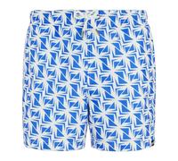 Regatta Mens Loras Geometric Swim Shorts - White/Sonic Blue - M - White/Sonic Blue - 50% Polyester/50% Recycled Polyester