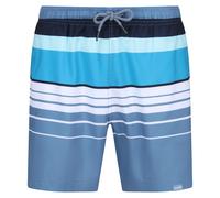 (S, Coronet Blue) Regatta Mens Loras Striped Swim Shorts