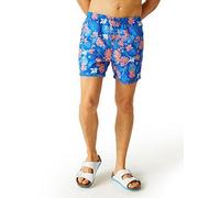 Regatta Mens Loras Swim Short - Blue Green Print, Blue, Size 3Xl, Men Blue