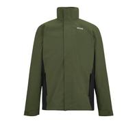 Regatta Mens Matt II Waterproof Jacket - Dark Khaki/Black - XXL - Dark Khaki/Black - 100% Recycled Polyester