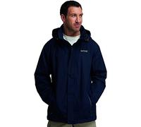 Regatta Men's Matt Waterproof Mesh Lined Hooded Shell Jacket, Navy, 2X-Large