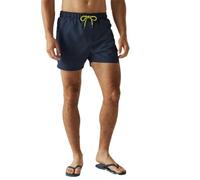 Regatta Mens Mawson II Elasticated Waist Swim Shorts - Navy/Wild Lime - XXXL