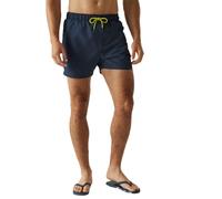 Regatta Mens Mawson II Elasticated Waist Swim Shorts - Navy/Wild Lime - L