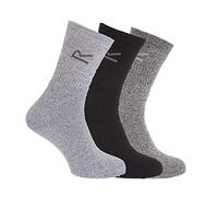 Regatta Mens 3 Socks/Box Warm Long Ankle Support Socks - Grey Marl, Sgl RMH018 906000