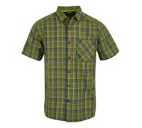 Regatta Mens Mindano IX Checked Short-Sleeved Shirt (Nephrite Green/Ash) - Olive - Size Small