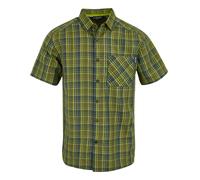 Regatta Mens Mindano IX Checked Short-Sleeved Shirt - Nephrite Green/Ash - S - Nephrite Green/Ash - 90% Polyester/10% Viscose