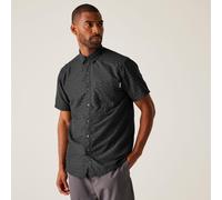 Regatta Men's Quick-drying Mindano IX Short Sleeve Shirt Black Circle Print, Size: M