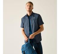 Regatta Men's Mindano Short Sleeved Check Shirt in Midnight | Size: Large Regatta Midnight L