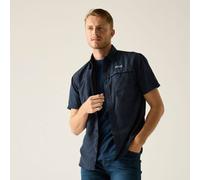 Regatta Men's Mindano Short Sleeved Check Shirt in Dark Blue | Size: Large Regatta Dark Blue L