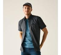 Regatta Men's Mindano Short Sleeved Check Shirt in Dark Grey | Size: Medium Regatta Dark Grey M