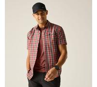 Regatta Men's Mindano Short Sleeved Check Shirt in Dark Red | Size: Medium Regatta Dark Red M