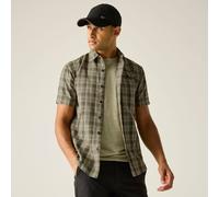 Regatta Men's Mindano Short Sleeved Check Shirt in Light Khaki | Size: Large Regatta Light Khaki L